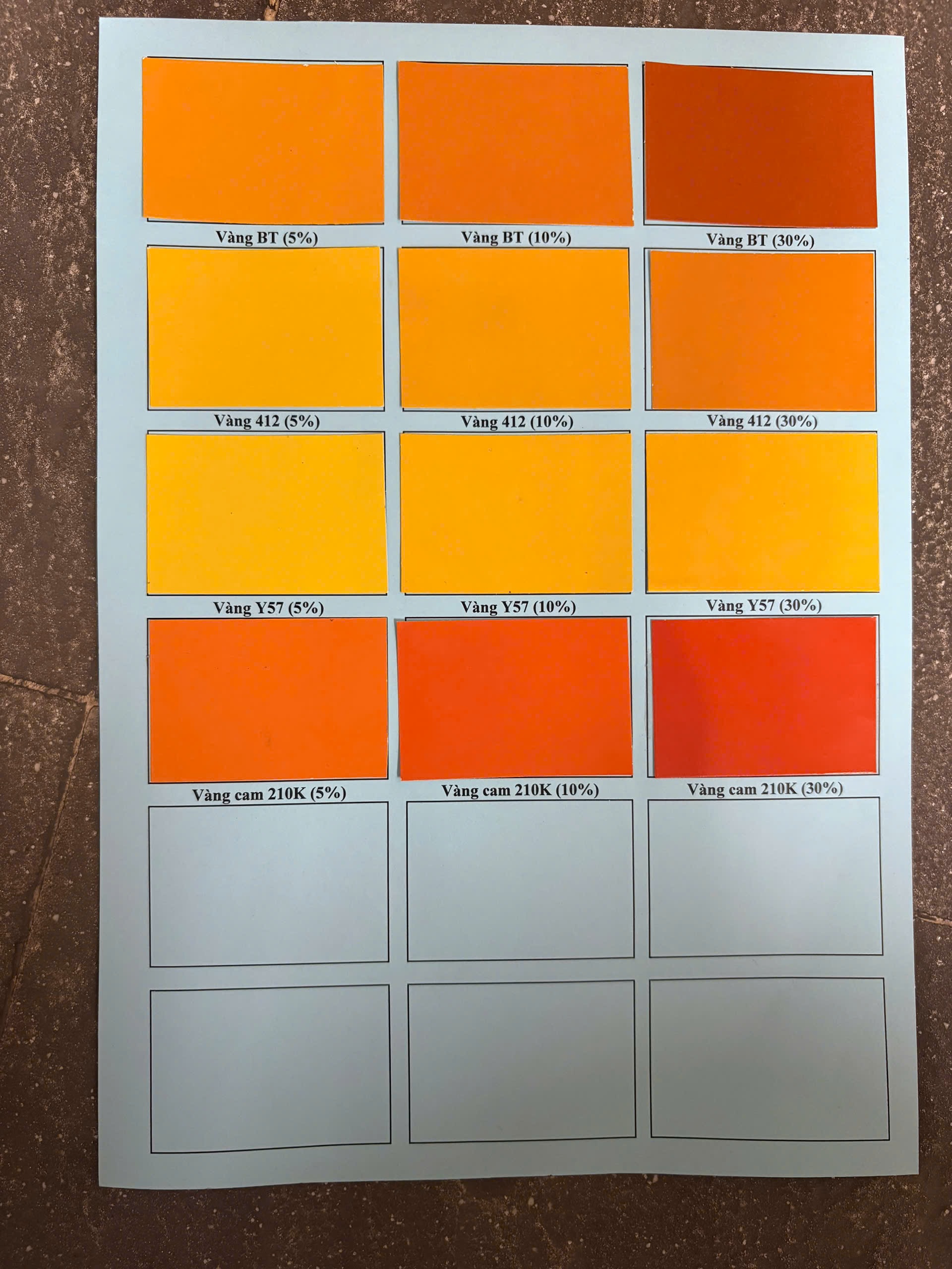 Bảng Màu DYE Chi Tiết 1