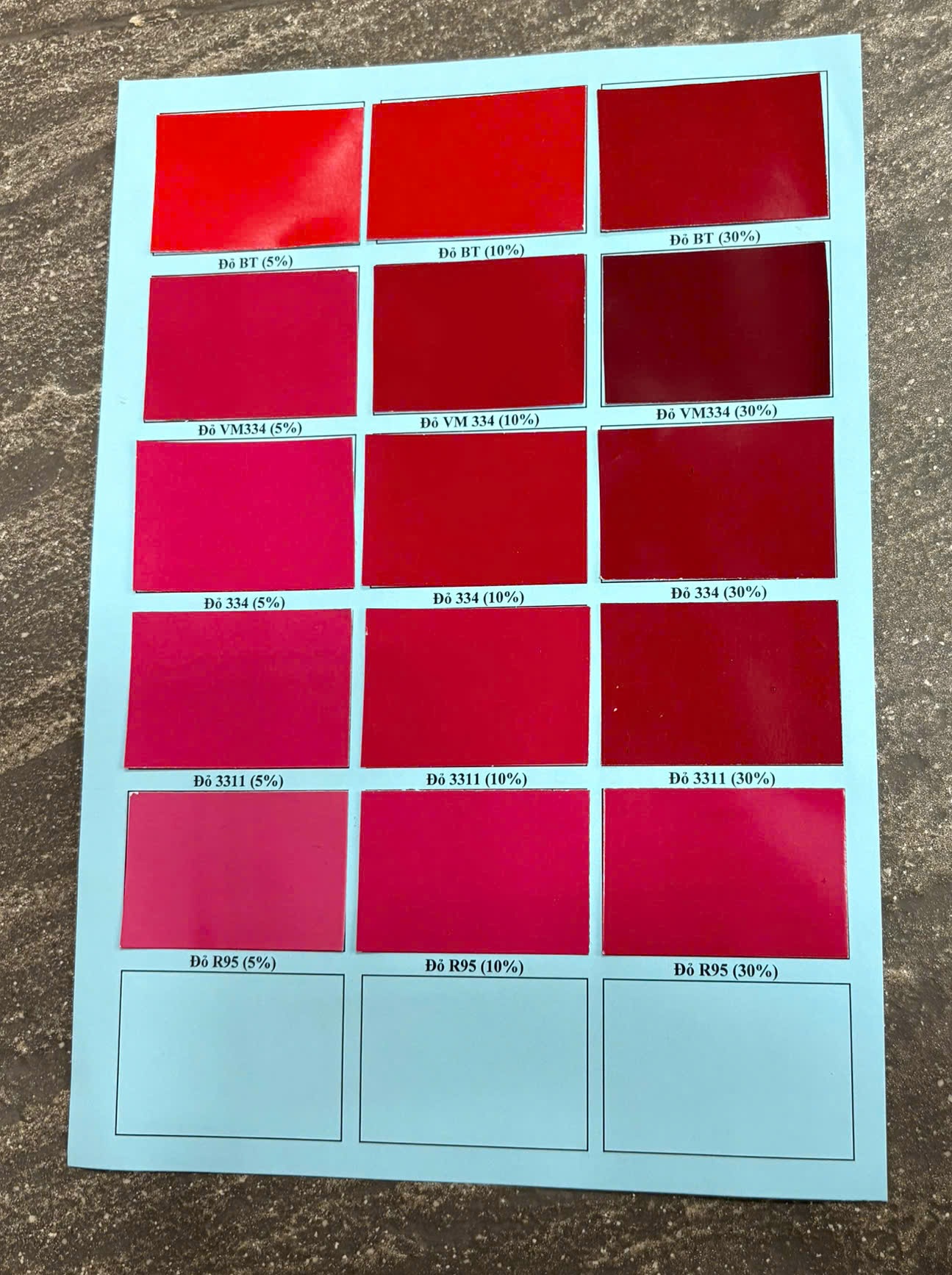 Bảng Màu DYE Chi Tiết 2